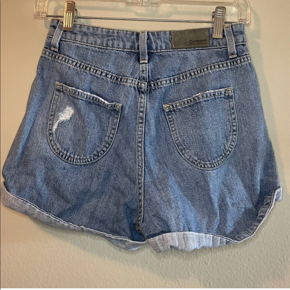 Carmar LF Denim Shorts Size 26 Blue Shorts Distressed Cuffed High Rise - Picture 8 of 12